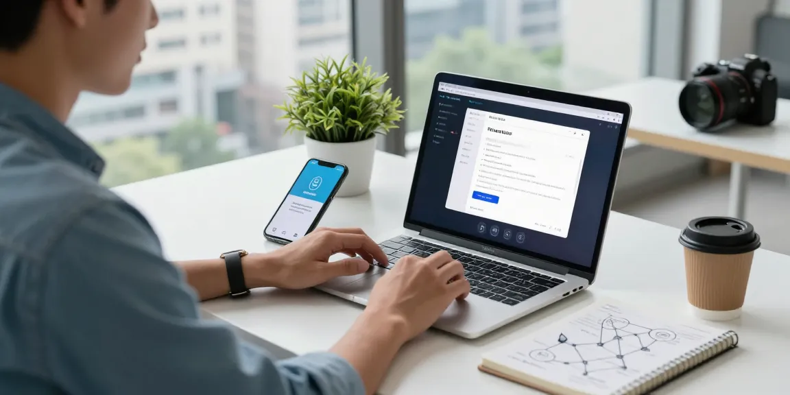 快连VPN 带来安全隐私的现代工作环境,一位年轻人专注于设置。