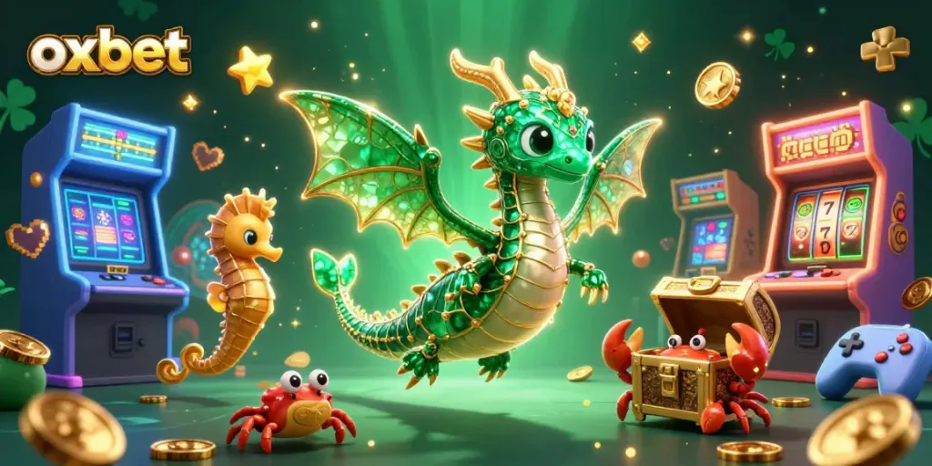 Experience the excitement of gaming with oxbet featuring a glamorous sea dragon and dazzling casino elements.