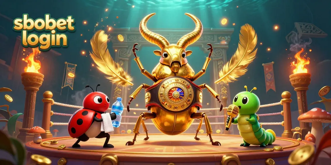 Enhance your sbobet login experience with this dynamic 3D illustration of gambling excitement.